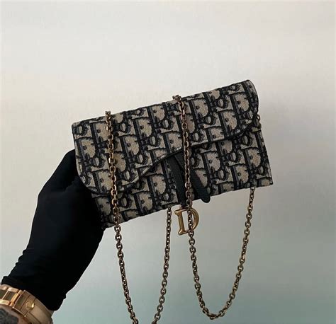 dior saddle wallet dupe|long saddle wallet with chain.